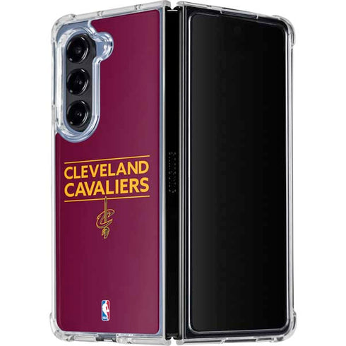 NBA Cleveland Cavaliers Standard - Maroon Galaxy Z Fold5 5G Clear Case