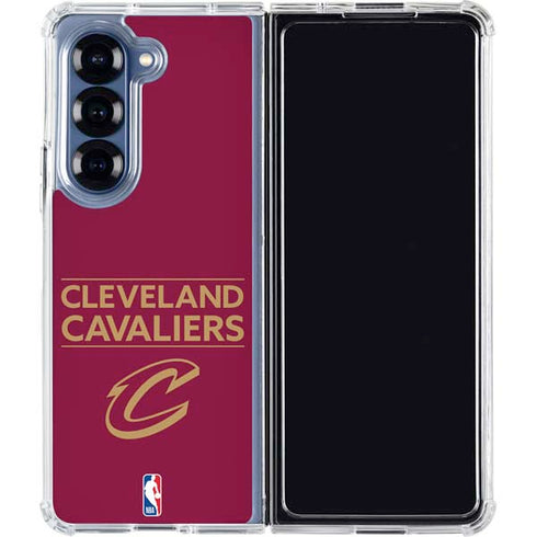 NBA Cleveland Cavaliers Standard - Maroon Galaxy Z Fold6 Clear Case