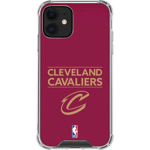 NBA Cleveland Cavaliers Standard - Maroon iPhone 12 Clear Case