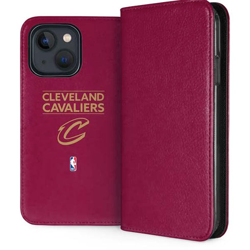 NBA Cleveland Cavaliers Standard - Maroon iPhone 14 Folio Case