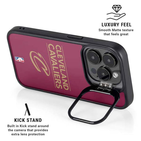 NBA Cleveland Cavaliers Standard - Maroon iPhone 14 Pro Kickstand Case
