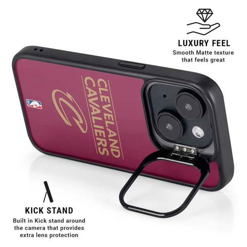 NBA Cleveland Cavaliers Standard - Maroon iPhone 15 Kickstand Case
