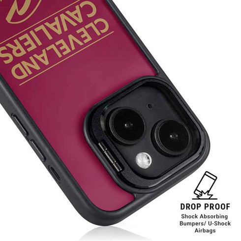 NBA Cleveland Cavaliers Standard - Maroon iPhone 15 Kickstand Case