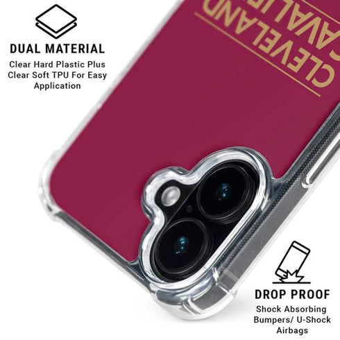 NBA Cleveland Cavaliers Standard - Maroon iPhone 16 Plus Clear Case