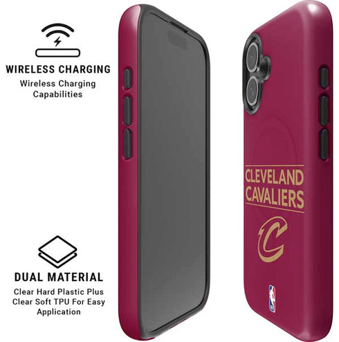 NBA Cleveland Cavaliers Standard - Maroon iPhone 16 Plus Magsafe Impact Case