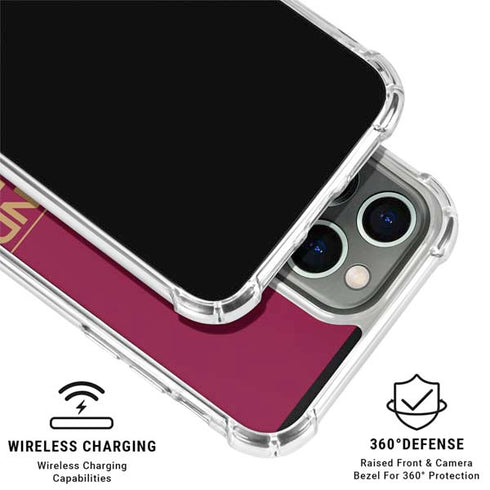 NBA Cleveland Cavaliers Standard - Maroon iPhone 16 Pro Clear Case