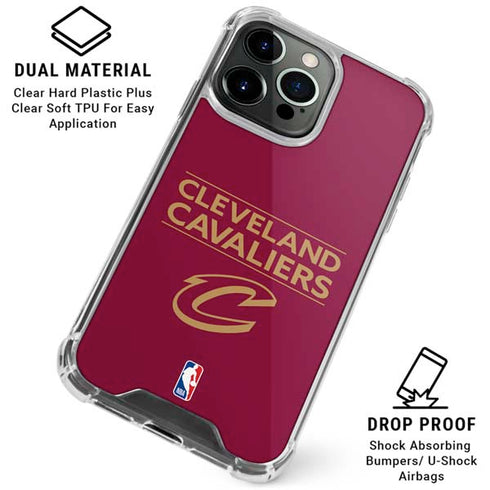 NBA Cleveland Cavaliers Standard - Maroon iPhone 16 Pro Clear Case