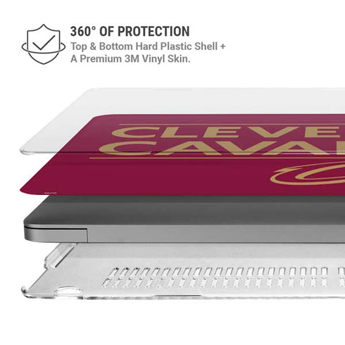 NBA Cleveland Cavaliers Standard - Maroon MacBook Pro 14in (2021-24) Case plus Skin