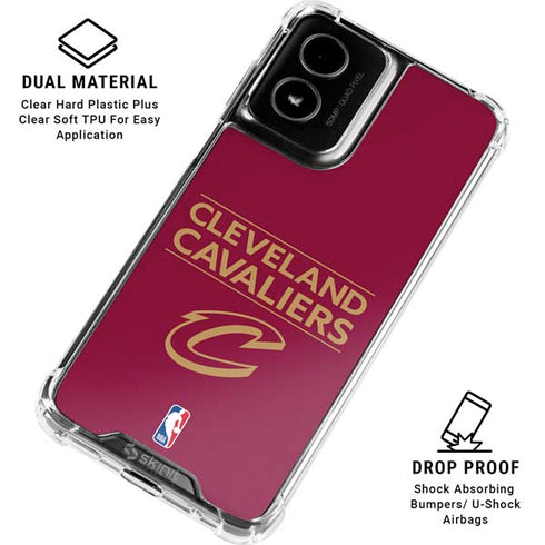 NBA Cleveland Cavaliers Standard - Maroon Moto G Power 5G (2024) Clear Case