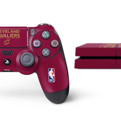 NBA Cleveland Cavaliers Standard - Maroon PS4 Console and Controller Bundle Skin