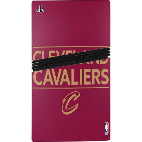NBA Cleveland Cavaliers Standard - Maroon PS5 Pro Disk Console Skin