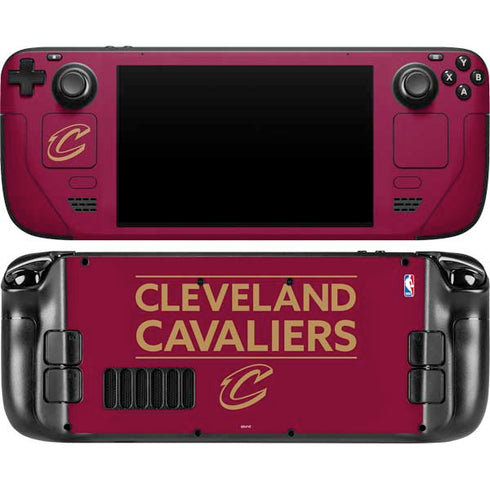 NBA Cleveland Cavaliers Standard - Maroon Steam Deck Handheld Gaming Computer OLED Skin