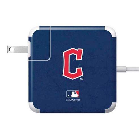 MLB Cleveland Guardians - Solid Distressed 85W Power Adapter (15 and 17 inch MacBook Pro Charger) Skin