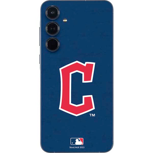 MLB Cleveland Guardians - Solid Distressed Galaxy A35 5G Skin