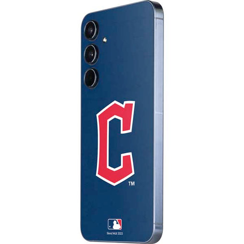 MLB Cleveland Guardians - Solid Distressed Galaxy A55 5G Skin