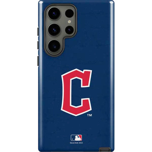 MLB Cleveland Guardians - Solid Distressed Galaxy S23 Ultra Pro Case