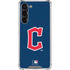 MLB Cleveland Guardians - Solid Distressed Galaxy S24 FE Clear Case