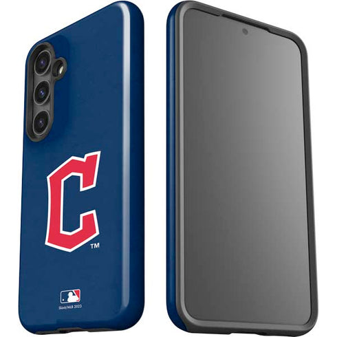 MLB Cleveland Guardians - Solid Distressed Galaxy S25 Plus Impact Case