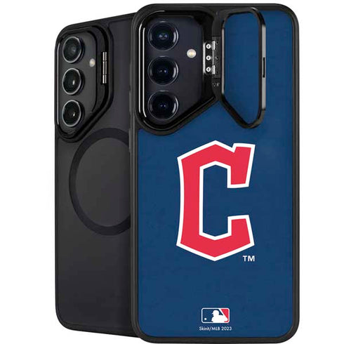MLB Cleveland Guardians - Solid Distressed Galaxy S24 Plus Kickstand Case