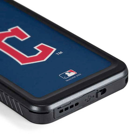MLB Cleveland Guardians - Solid Distressed Galaxy S24 Plus Waterproof Case