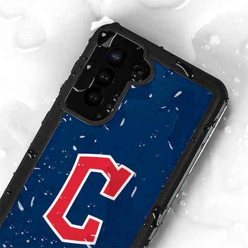 MLB Cleveland Guardians - Solid Distressed Galaxy S24 Plus Waterproof Case