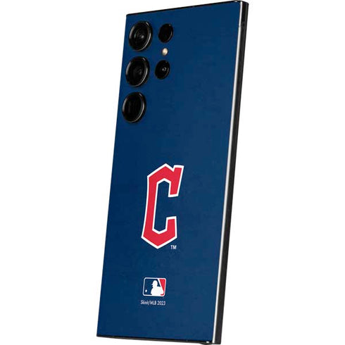 MLB Cleveland Guardians - Solid Distressed Galaxy S25 Ultra Skin