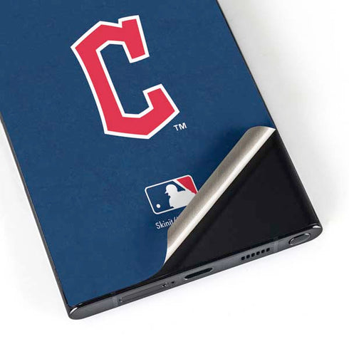 MLB Cleveland Guardians - Solid Distressed Galaxy S25 Ultra Skin