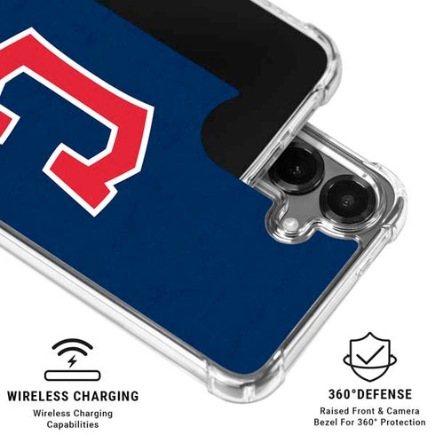 MLB Cleveland Guardians - Solid Distressed Galaxy S26 Clear Case