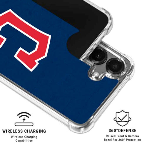 MLB Cleveland Guardians - Solid Distressed Galaxy S26 Plus Clear Case