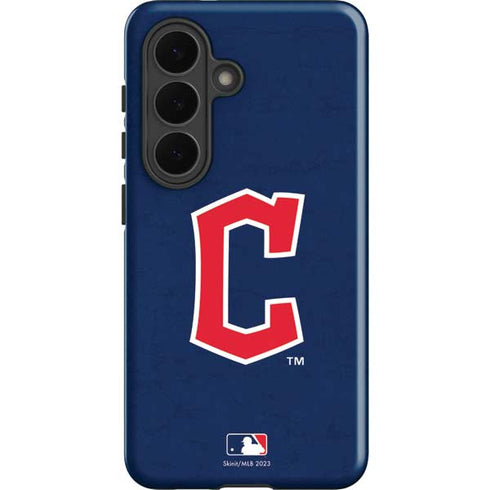 MLB Cleveland Guardians - Solid Distressed Galaxy S26 Plus Impact Case