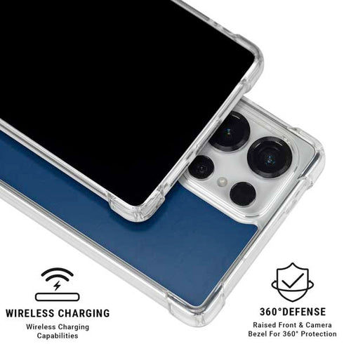 MLB Cleveland Guardians - Solid Distressed Galaxy S26 Ultra Clear Case