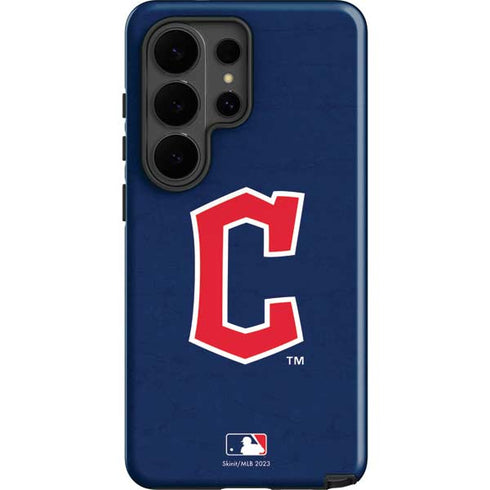MLB Cleveland Guardians - Solid Distressed Galaxy S26 Ultra Impact Case