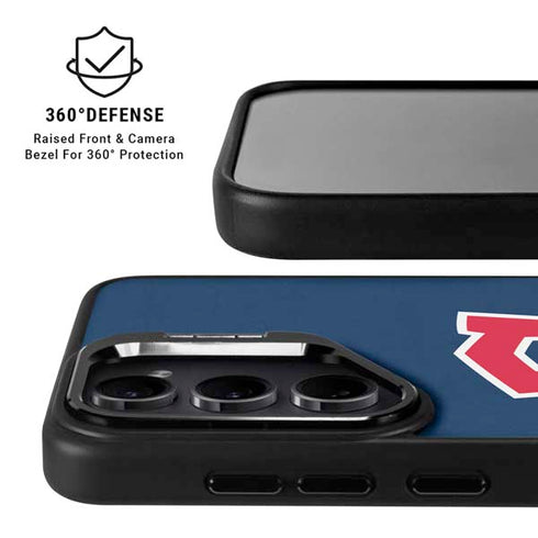 MLB Cleveland Guardians - Solid Distressed Galaxy S26 Ultra Kickstand Case