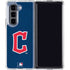 MLB Cleveland Guardians - Solid Distressed Galaxy Z Fold5 5G Clear Case