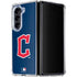 MLB Cleveland Guardians - Solid Distressed Galaxy Z Fold5 5G Clear Case
