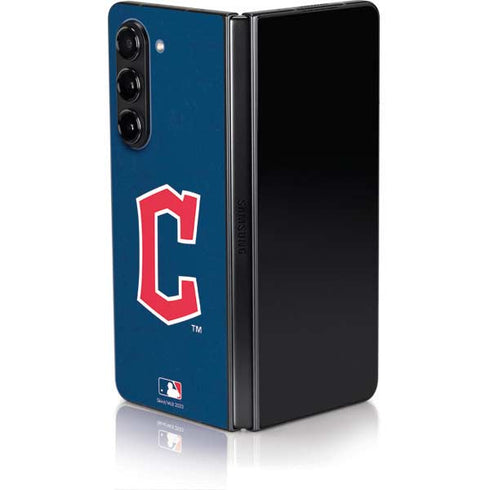 MLB Cleveland Guardians - Solid Distressed Galaxy Z Fold5 5G Skin