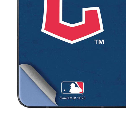 MLB Cleveland Guardians - Solid Distressed Galaxy Z Fold5 5G Skin