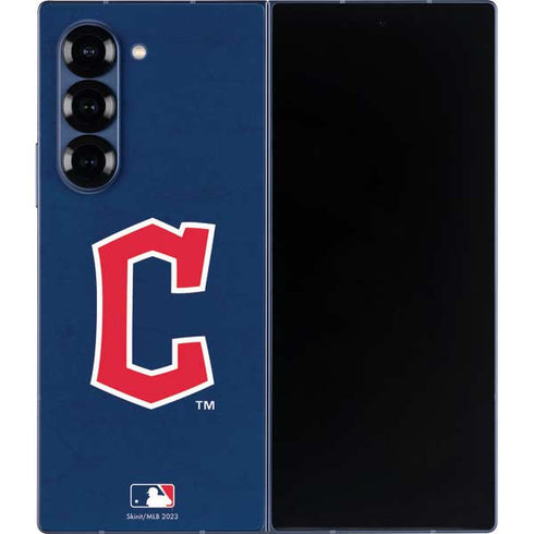 MLB Cleveland Guardians - Solid Distressed Galaxy Z Fold6 Skin