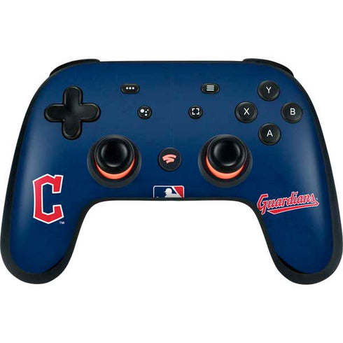 MLB Cleveland Guardians - Solid Distressed Google Stadia Controller Skin
