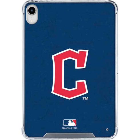 MLB Cleveland Guardians - Solid Distressed iPad 11th Gen (2025) Clear Case
