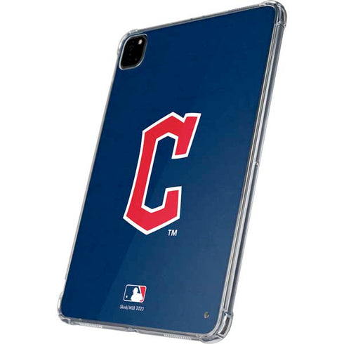 MLB Cleveland Guardians - Solid Distressed iPad Pro 11in (2024) Clear Case