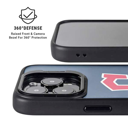 MLB Cleveland Guardians - Solid Distressed iPhone 13 Pro Kickstand Case