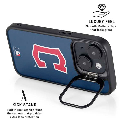 MLB Cleveland Guardians - Solid Distressed iPhone 14 Kickstand Case