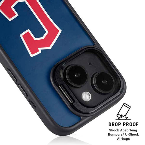 MLB Cleveland Guardians - Solid Distressed iPhone 14 Kickstand Case