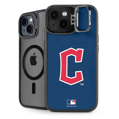 MLB Cleveland Guardians - Solid Distressed iPhone 15 Kickstand Case