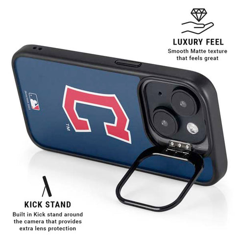 MLB Cleveland Guardians - Solid Distressed iPhone 15 Kickstand Case