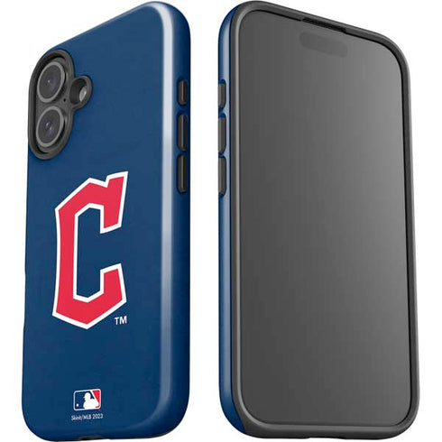 MLB Cleveland Guardians - Solid Distressed iPhone 16 Impact Case