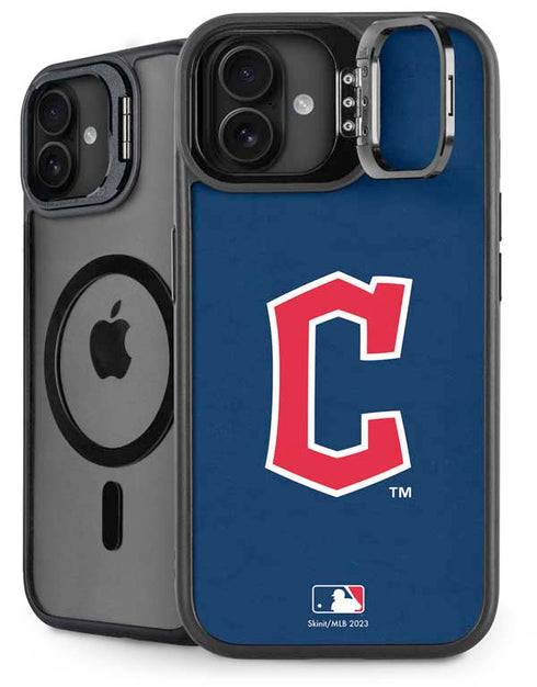 MLB Cleveland Guardians - Solid Distressed iPhone 16 Kickstand Case