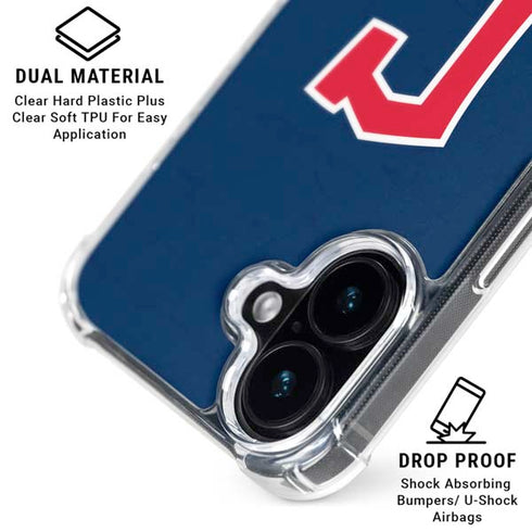 MLB Cleveland Guardians - Solid Distressed iPhone 16 MagSafe Case