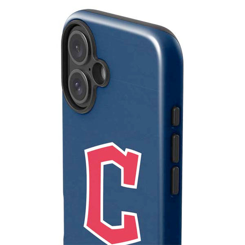 MLB Cleveland Guardians - Solid Distressed iPhone 16 Plus Impact Case